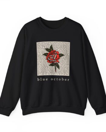 Blue October Rose Lyric Unisex Heavy Blend™ Crewneck Sweatshirt