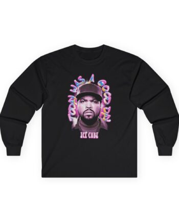 Ice Cube Airbrush Portrait Unisex Ultra Cotton Long Sleeve Tee