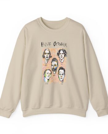 Blue October Caricature Unisex Heavy Blend™ Crewneck Sweatshirt