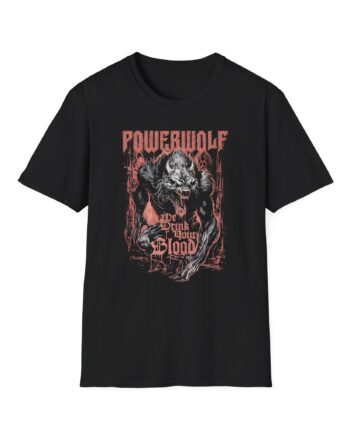 Powerwolf We Drink Your Blood Unisex Softstyle T-Shirt