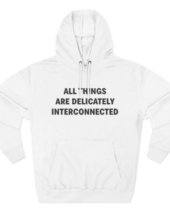 Jenny Holzer All Things Are Delicately Interconnected Three-Panel Fleece Hoodie