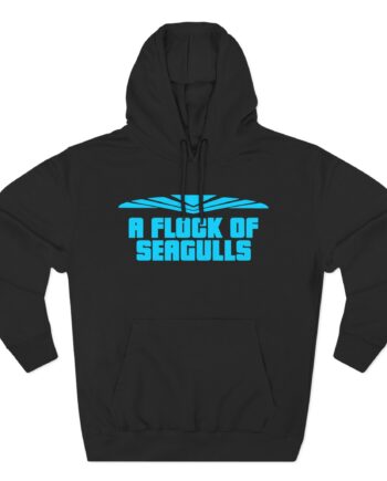 A Flock of Seagulls Logo Three-Panel Fleece Hoodie