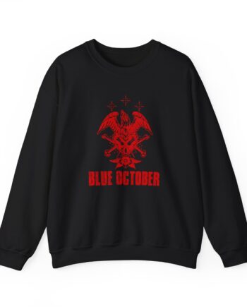 Blue October Heart Eagle Splatter Unisex Heavy Blend™ Crewneck Sweatshirt