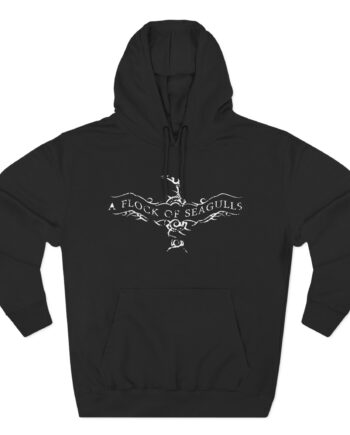 A Flock of Seagulls Logo Three-Panel Fleece Hoodie