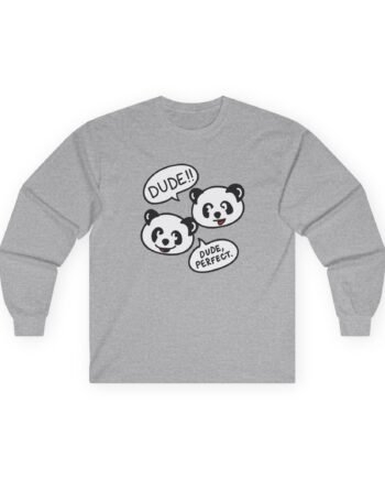 Dude Perfect Panda Comic Unisex Ultra Cotton Long Sleeve Tee