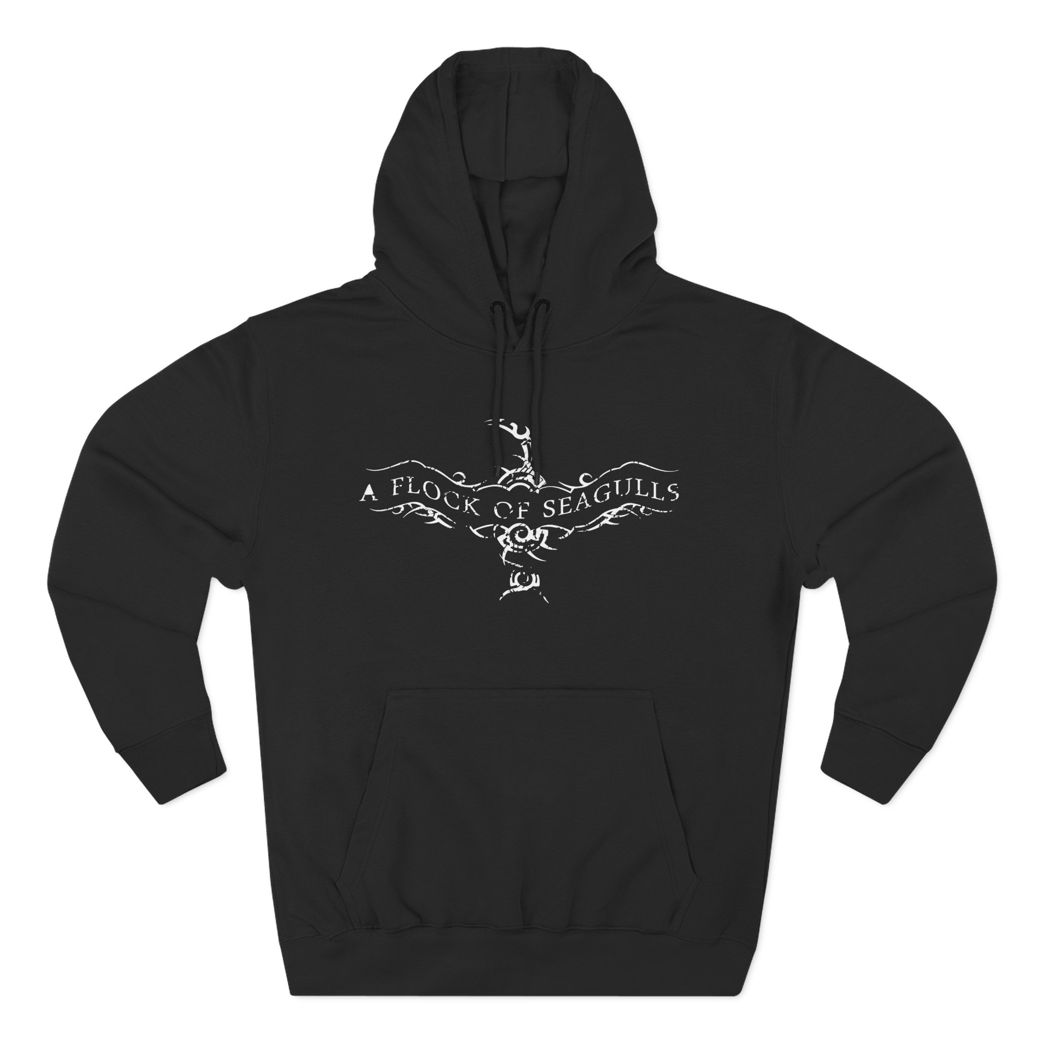 A Flock of Seagulls Logo Three-Panel Fleece Hoodie