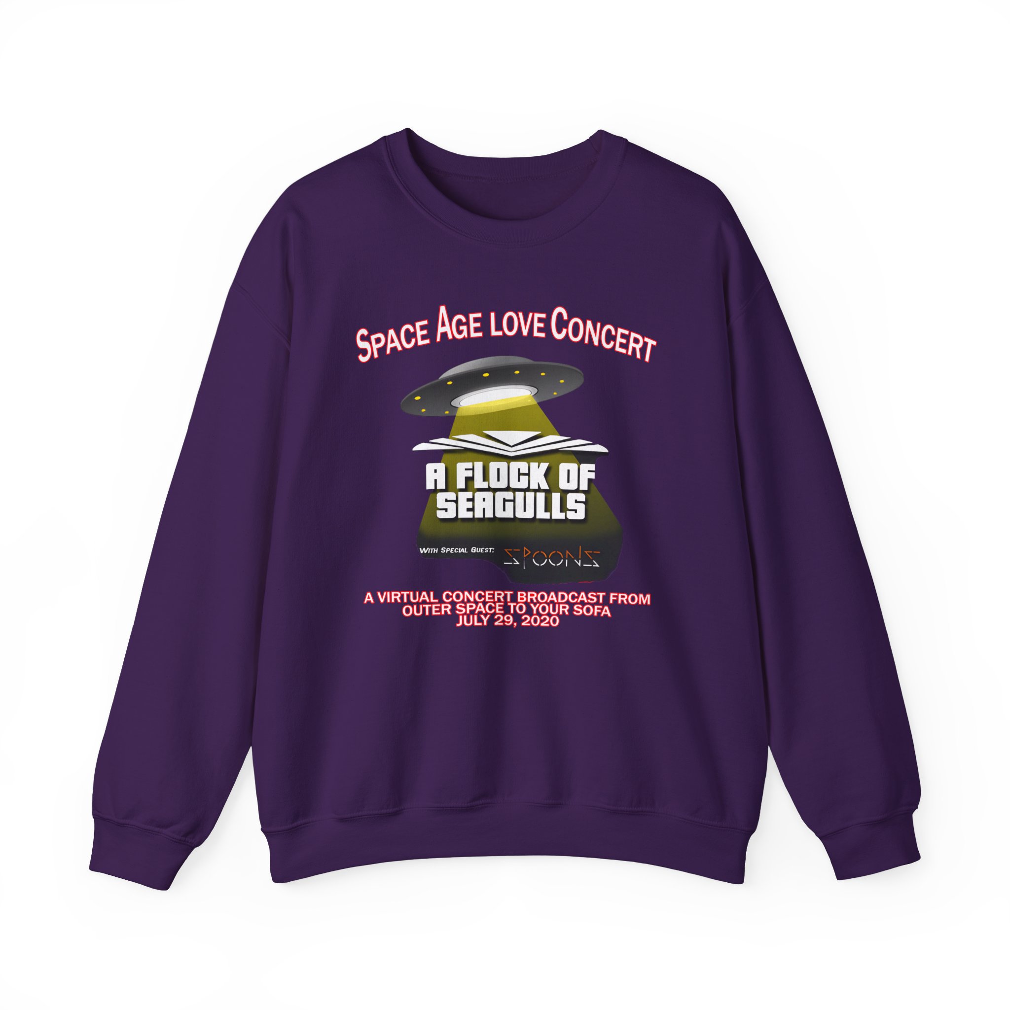 A Flock of Seagulls Space Age Love Concert Unisex Heavy Blend™ Crewneck Sweatshirt - Image 9