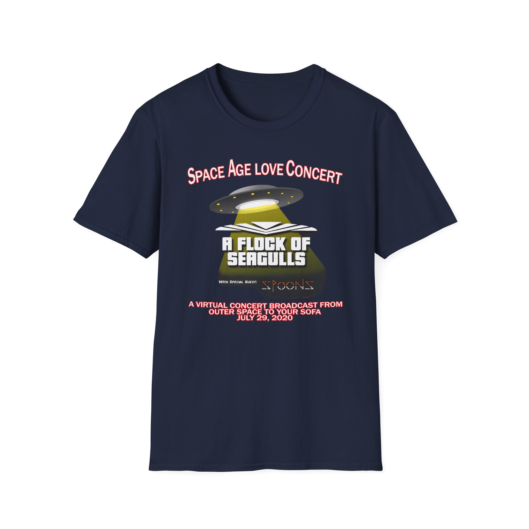 A Flock of Seagulls Space Age Love Concert Unisex Softstyle T-Shirt - Image 13