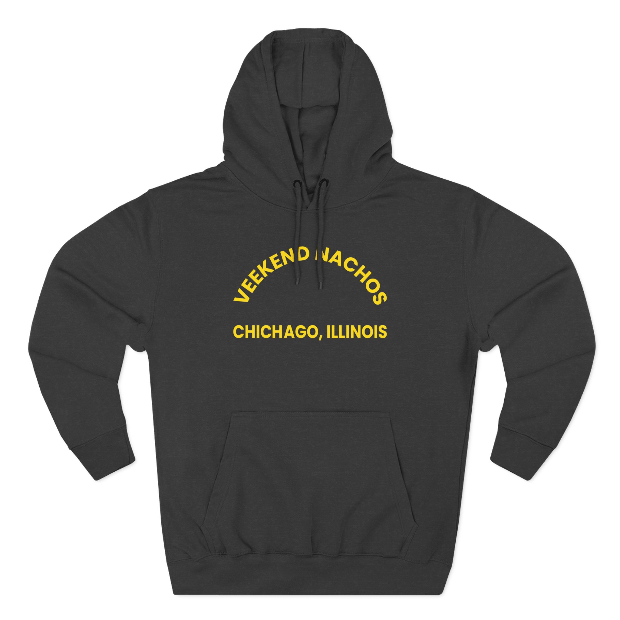 Weekend Nachos Watch You Suffer Three-Panel Fleece Hoodie - Image 3