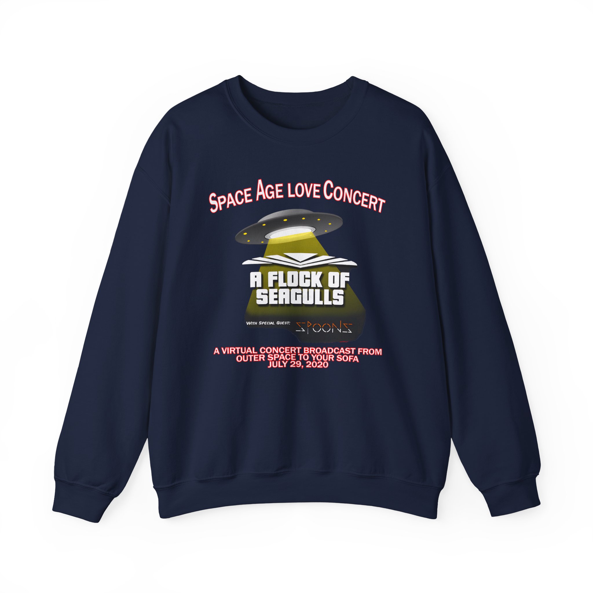 A Flock of Seagulls Space Age Love Concert Unisex Heavy Blend™ Crewneck Sweatshirt - Image 7