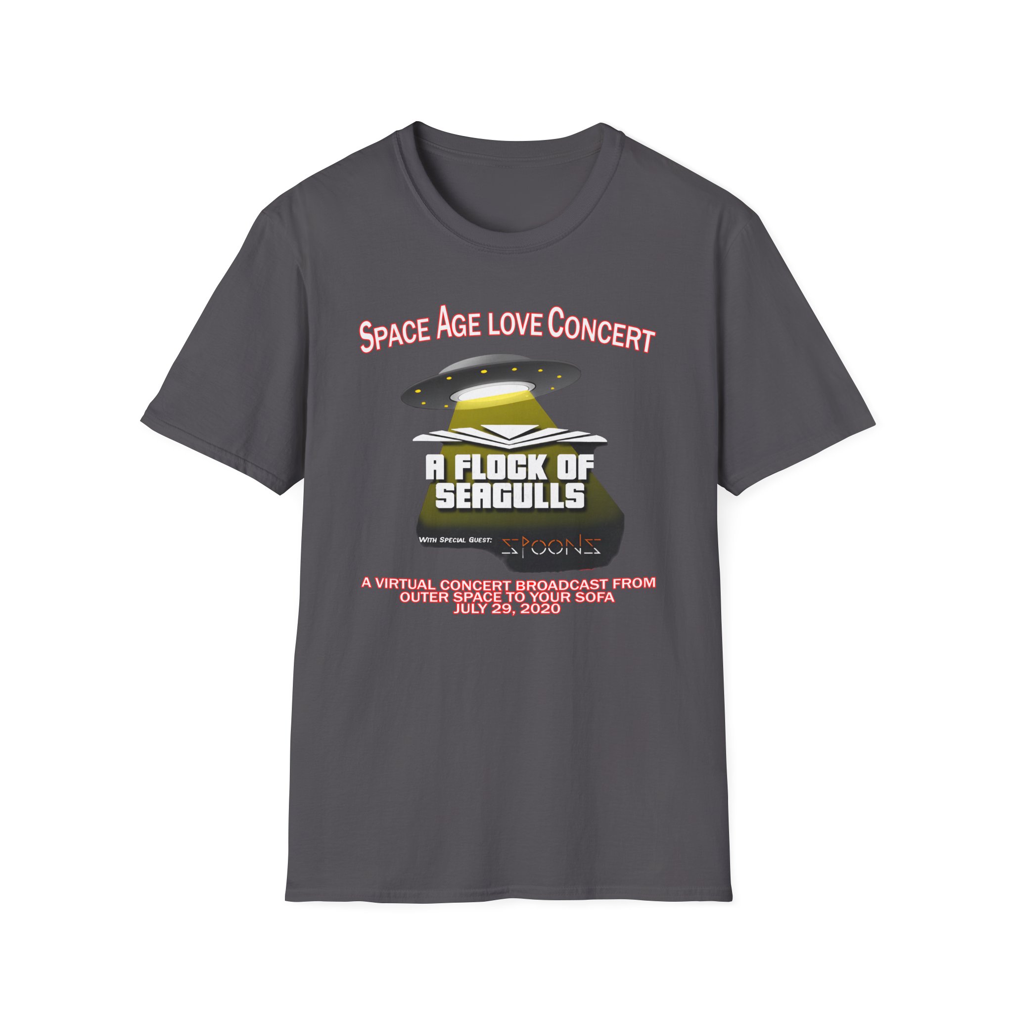 A Flock of Seagulls Space Age Love Concert Unisex Softstyle T-Shirt - Image 9
