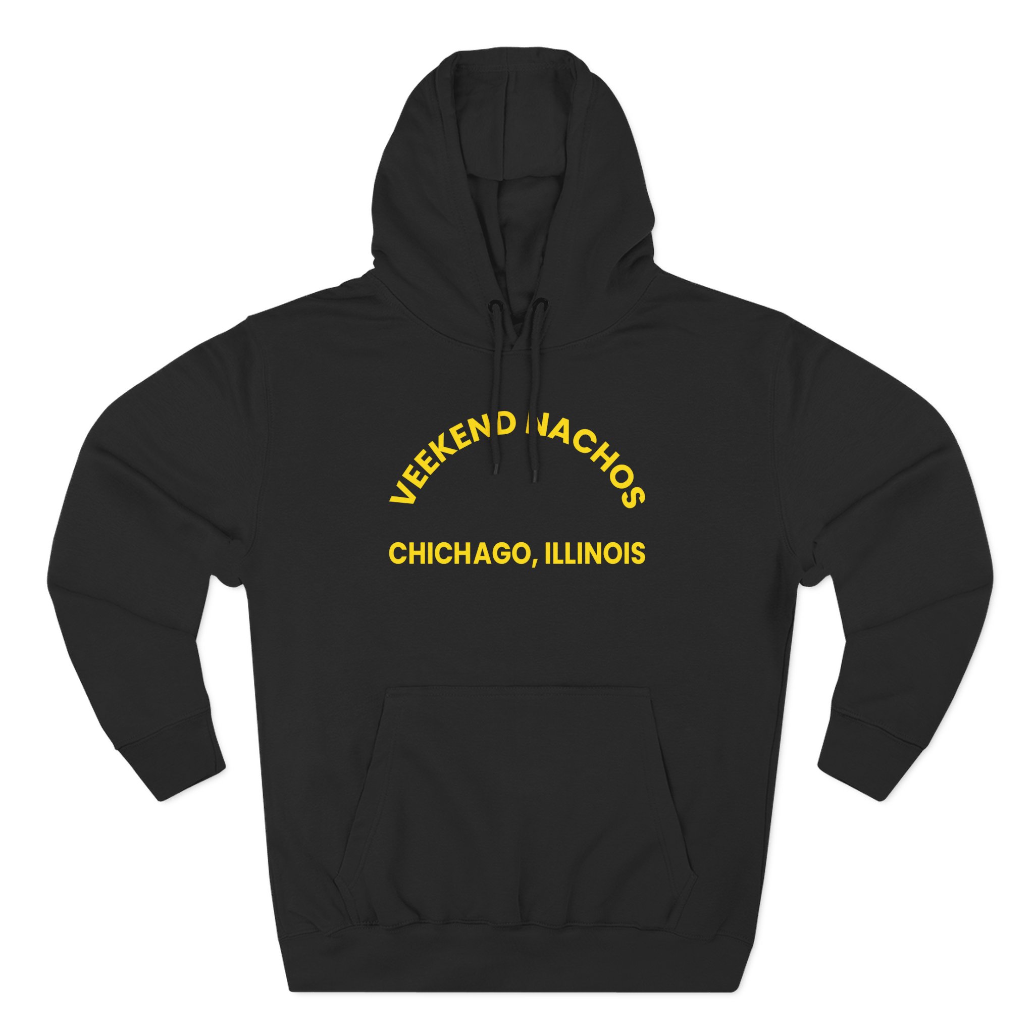 Weekend Nachos Watch You Suffer Three-Panel Fleece Hoodie - Image 5