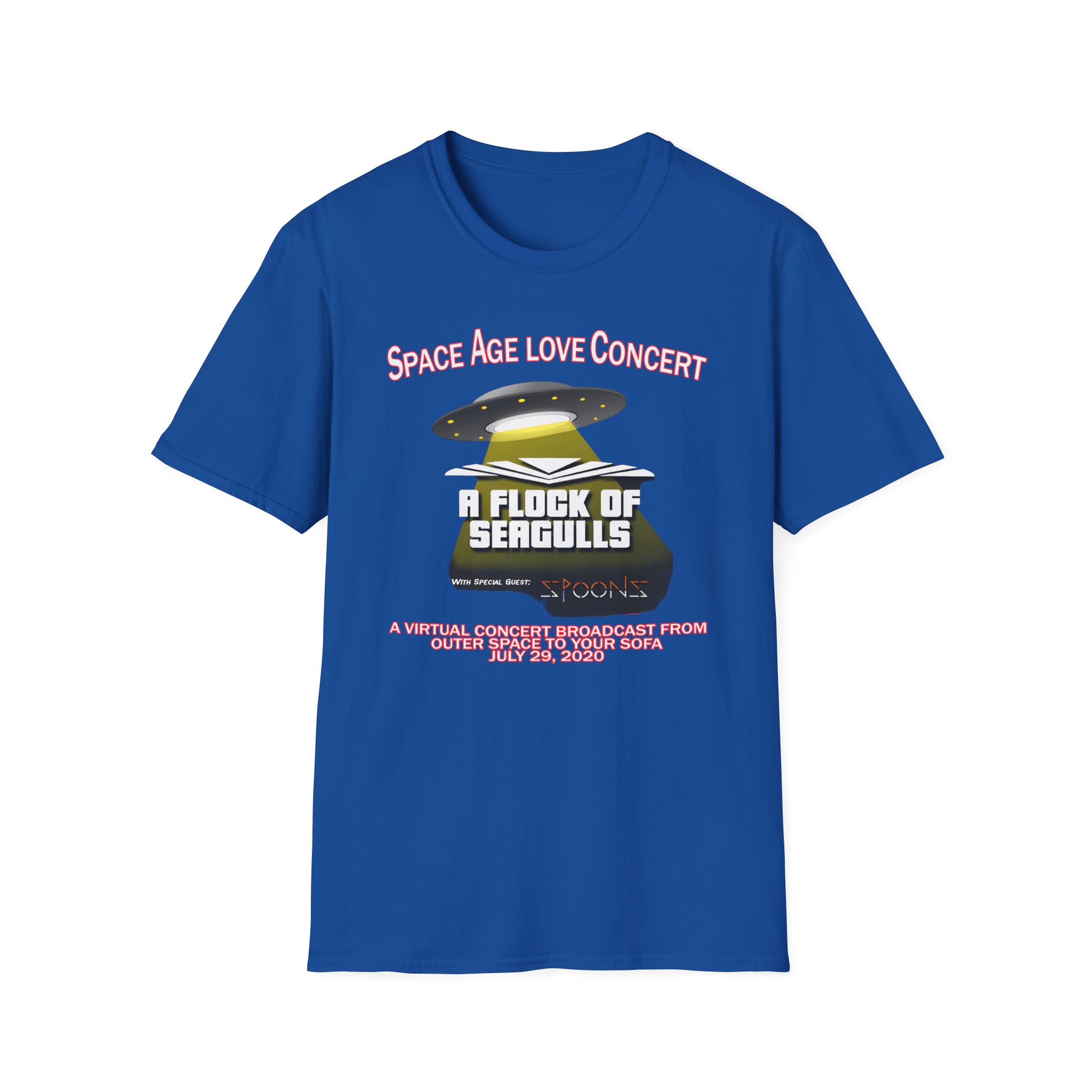 A Flock of Seagulls Space Age Love Concert Unisex Softstyle T-Shirt - Image 11