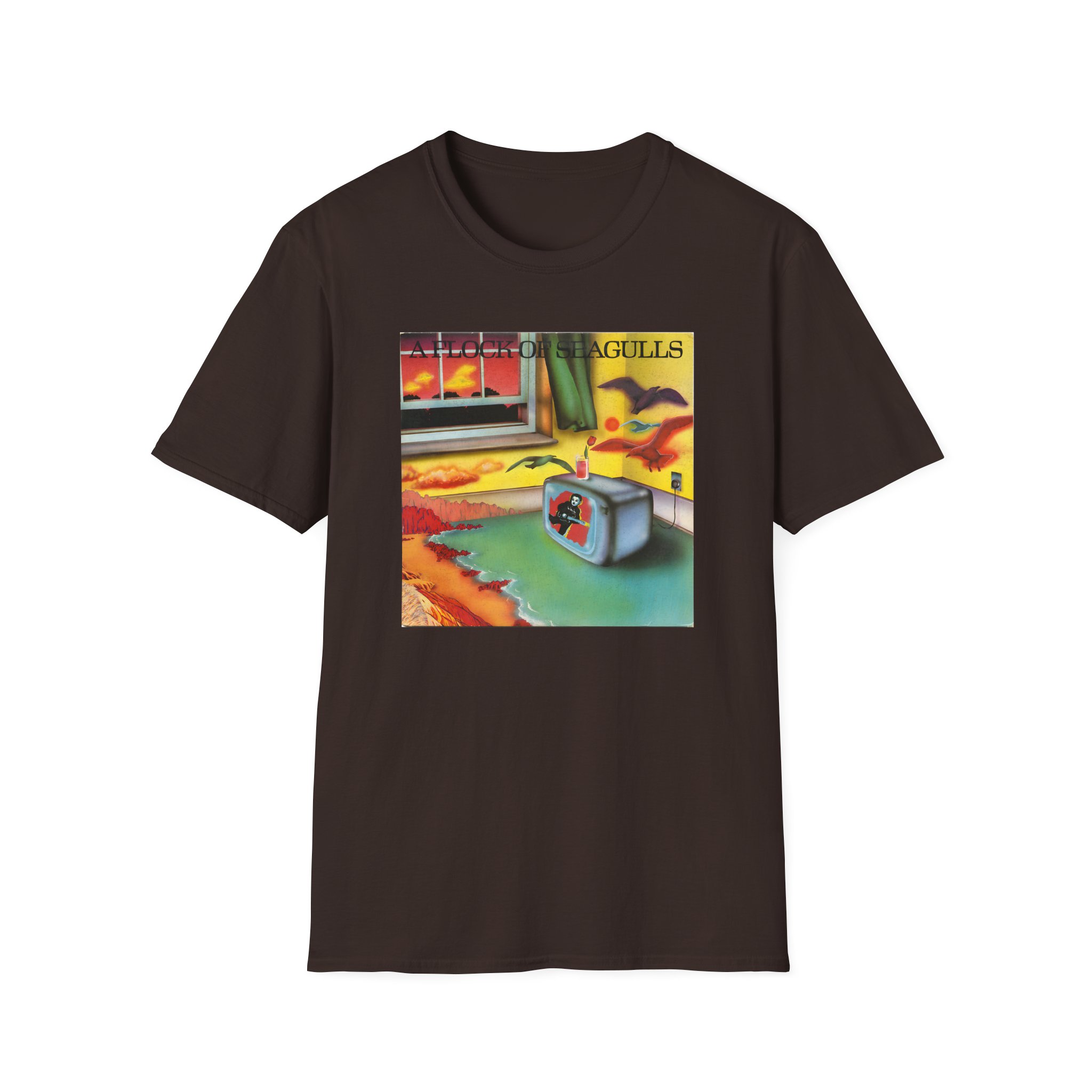 A Flock of Seagulls Original Album Cover Unisex Softstyle T-Shirt - Image 5