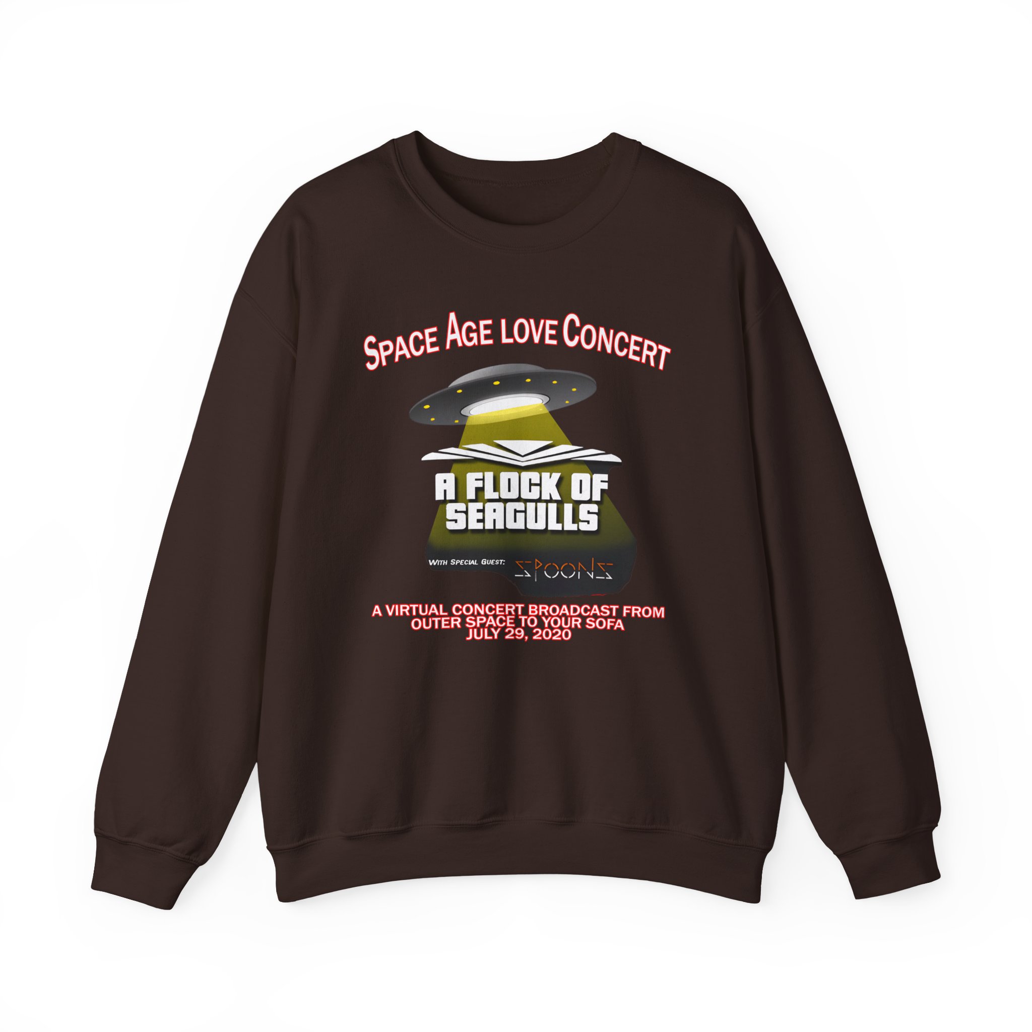 A Flock of Seagulls Space Age Love Concert Unisex Heavy Blend™ Crewneck Sweatshirt - Image 3