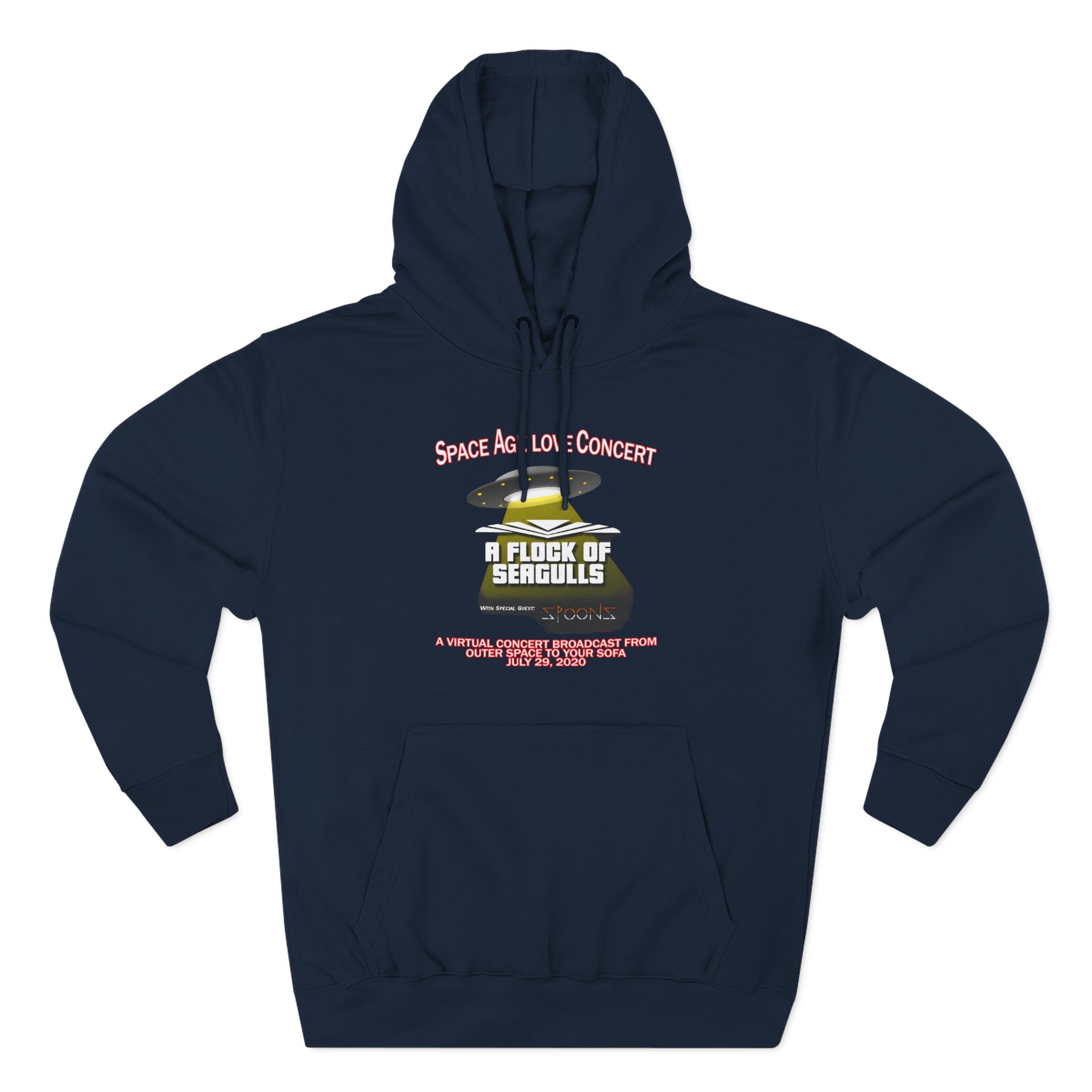 A Flock of Seagulls Space Age Love Concert Three-Panel Fleece Hoodie - Image 7