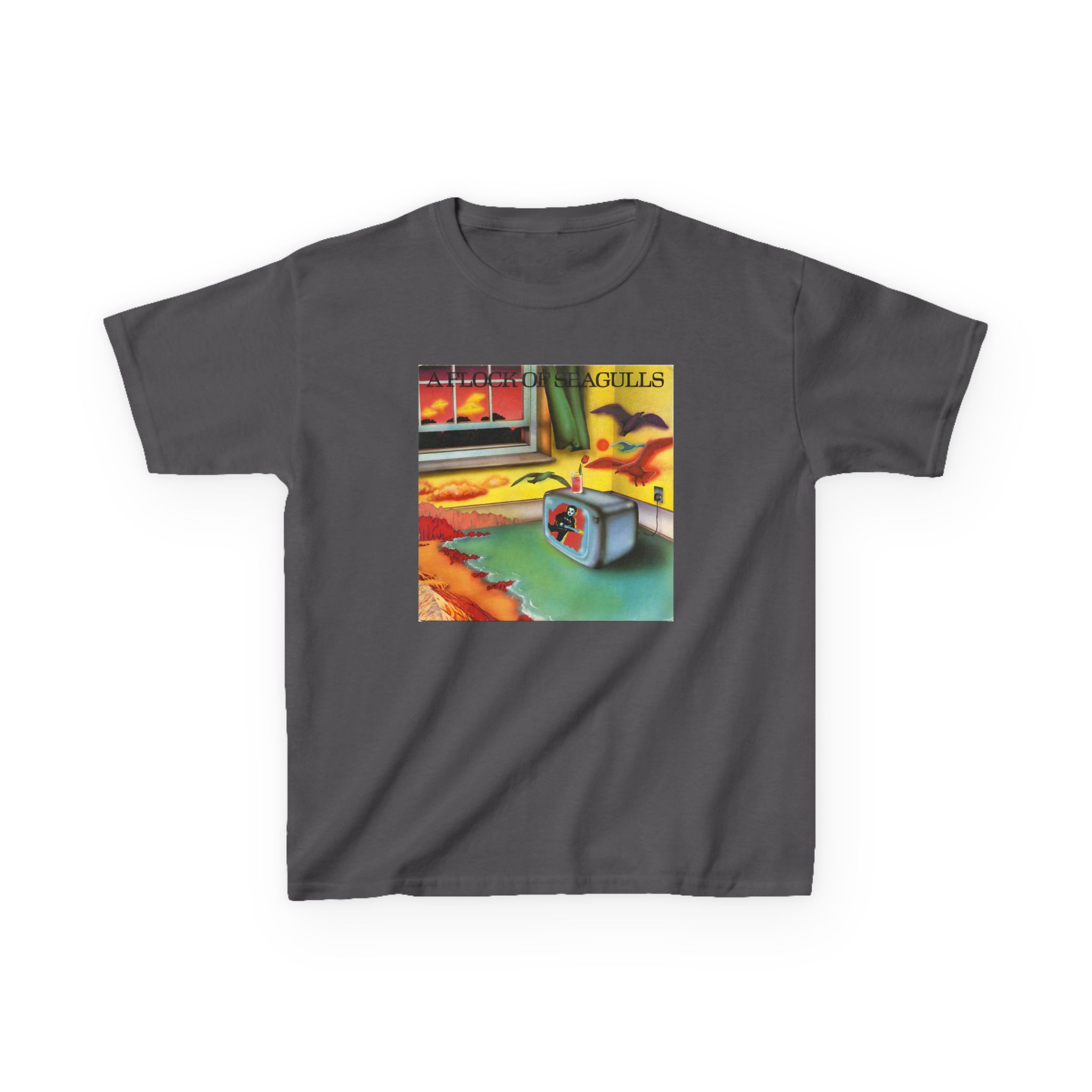 Kids A Flock of Seagulls Original Album Cover Heavy Cotton™ Tee - Image 3