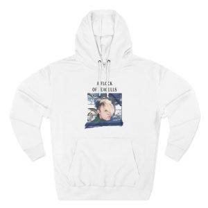 A Flock of Seagulls Birds in Flight Three-Panel Fleece Hoodie