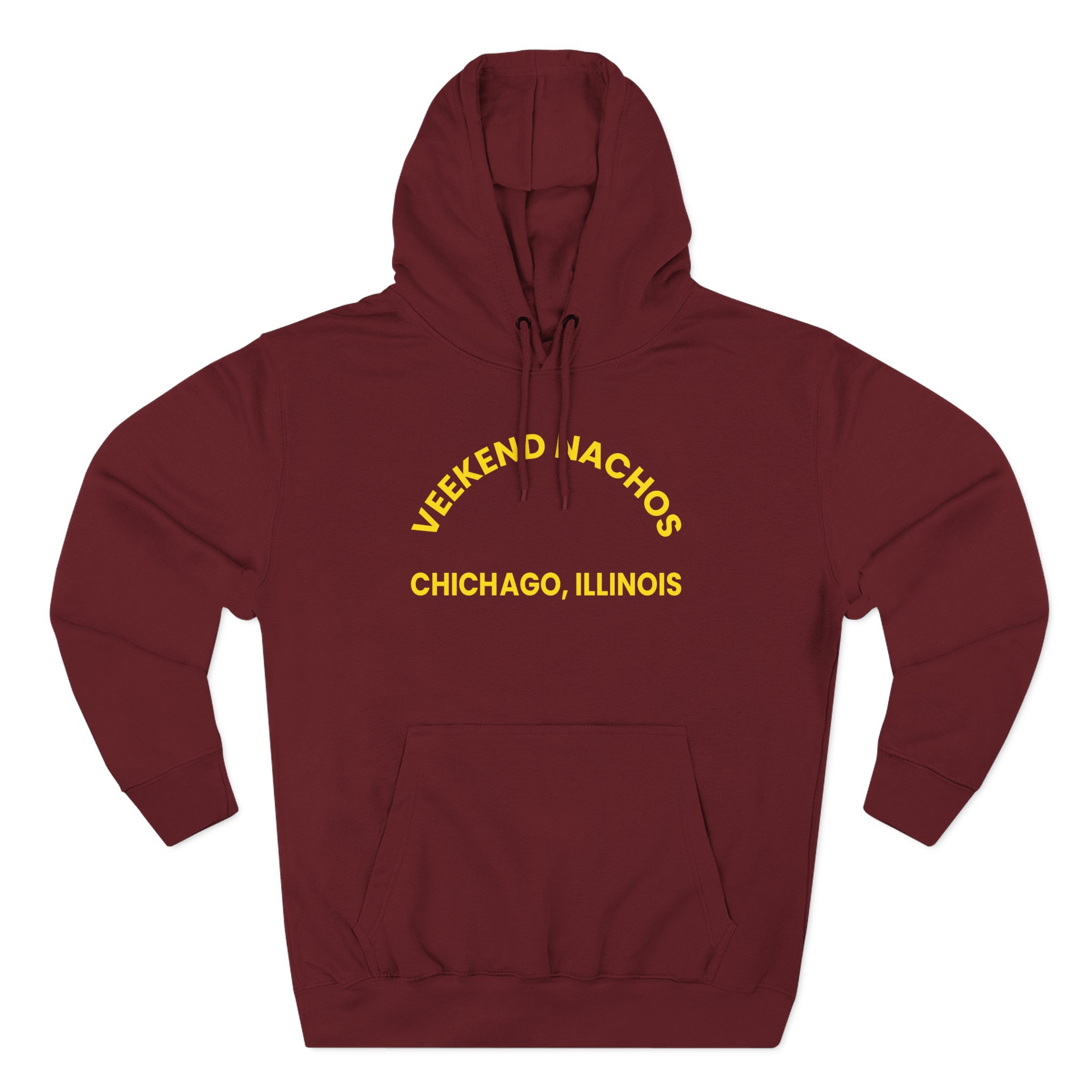 Weekend Nachos Watch You Suffer Three-Panel Fleece Hoodie - Image 9
