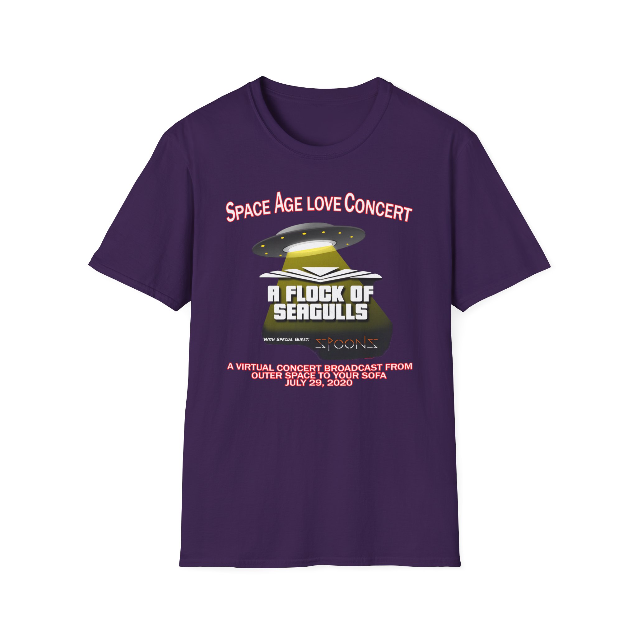 A Flock of Seagulls Space Age Love Concert Unisex Softstyle T-Shirt - Image 15