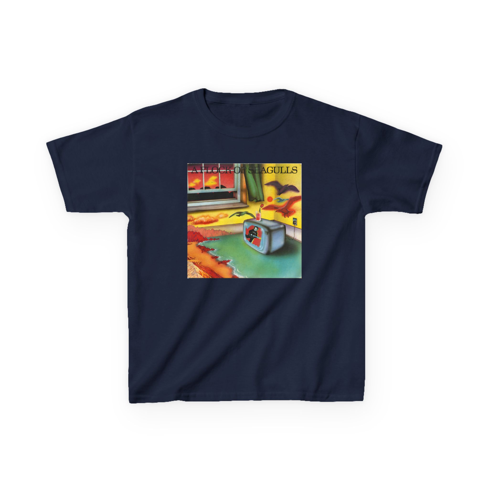 Kids A Flock of Seagulls Original Album Cover Heavy Cotton™ Tee - Image 5