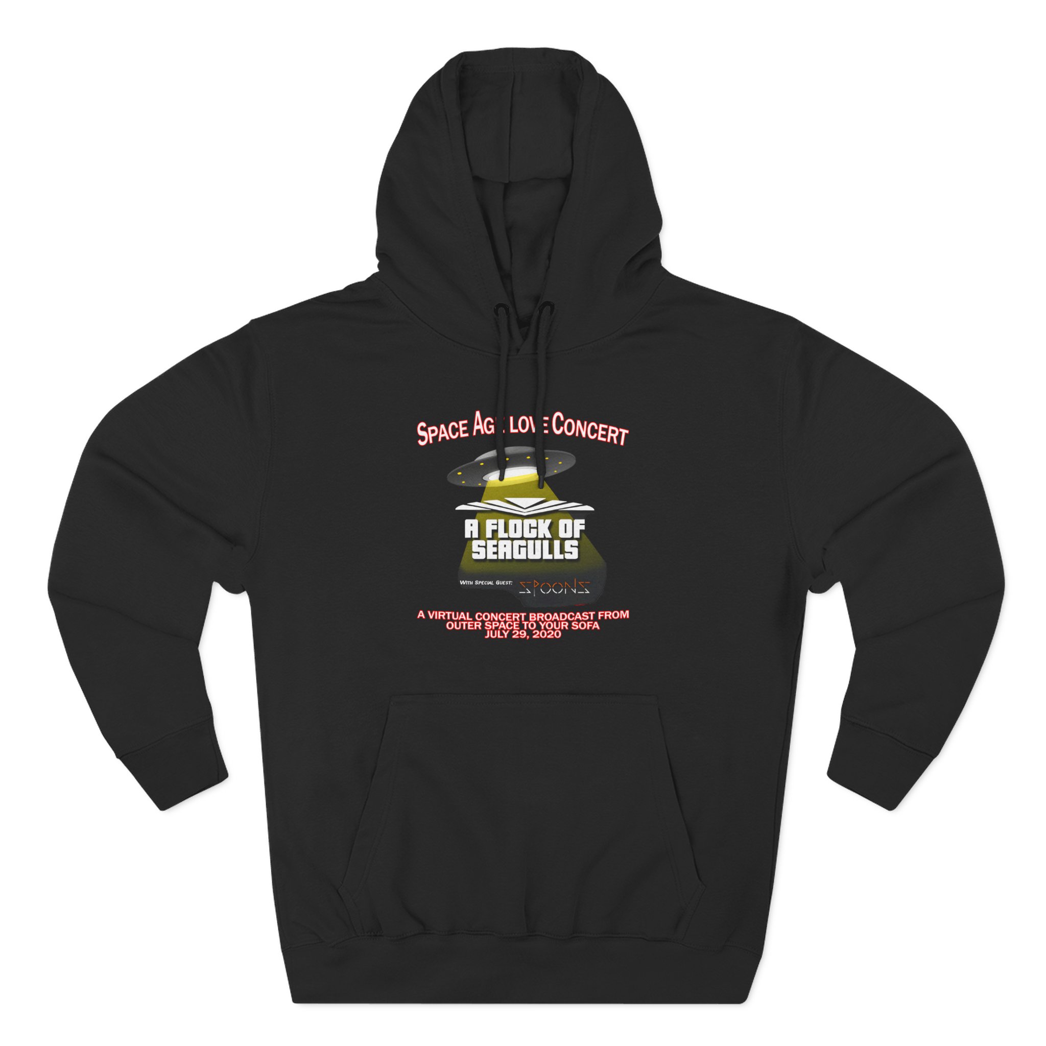 A Flock of Seagulls Space Age Love Concert Three-Panel Fleece Hoodie
