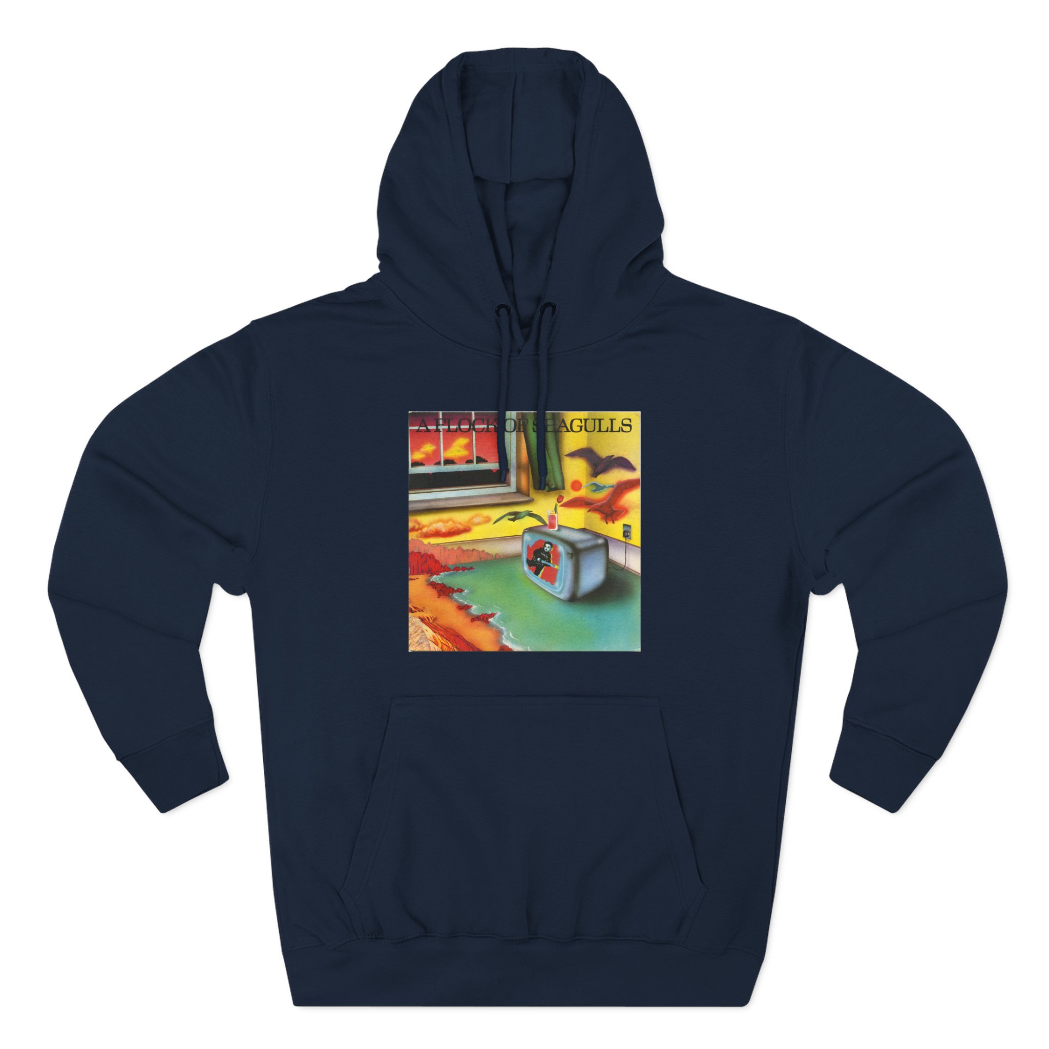 A Flock of Seagulls Original Album Cover Three-Panel Fleece Hoodie - Image 7