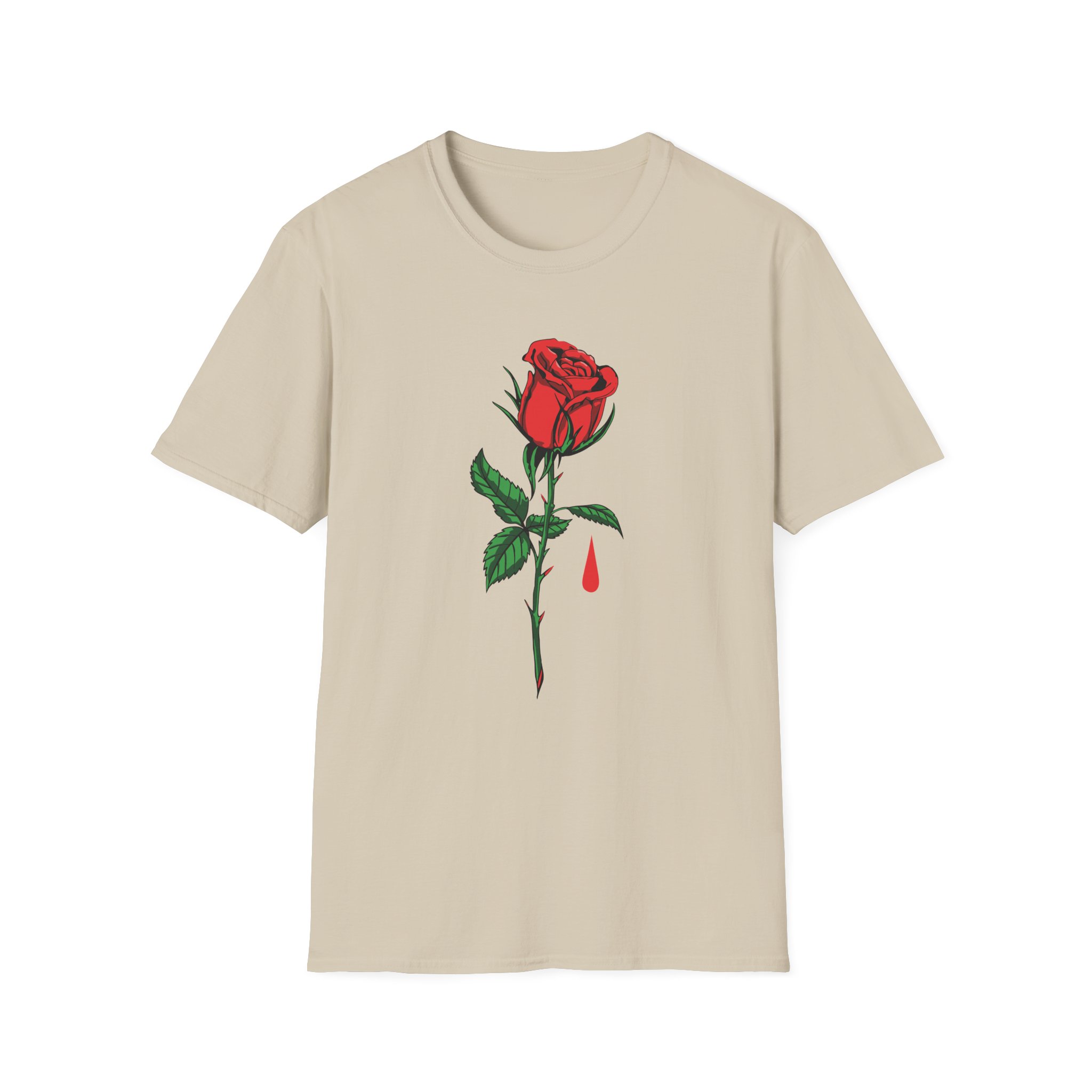 Blue October Big Rose Unisex Softstyle T-Shirt - Image 5