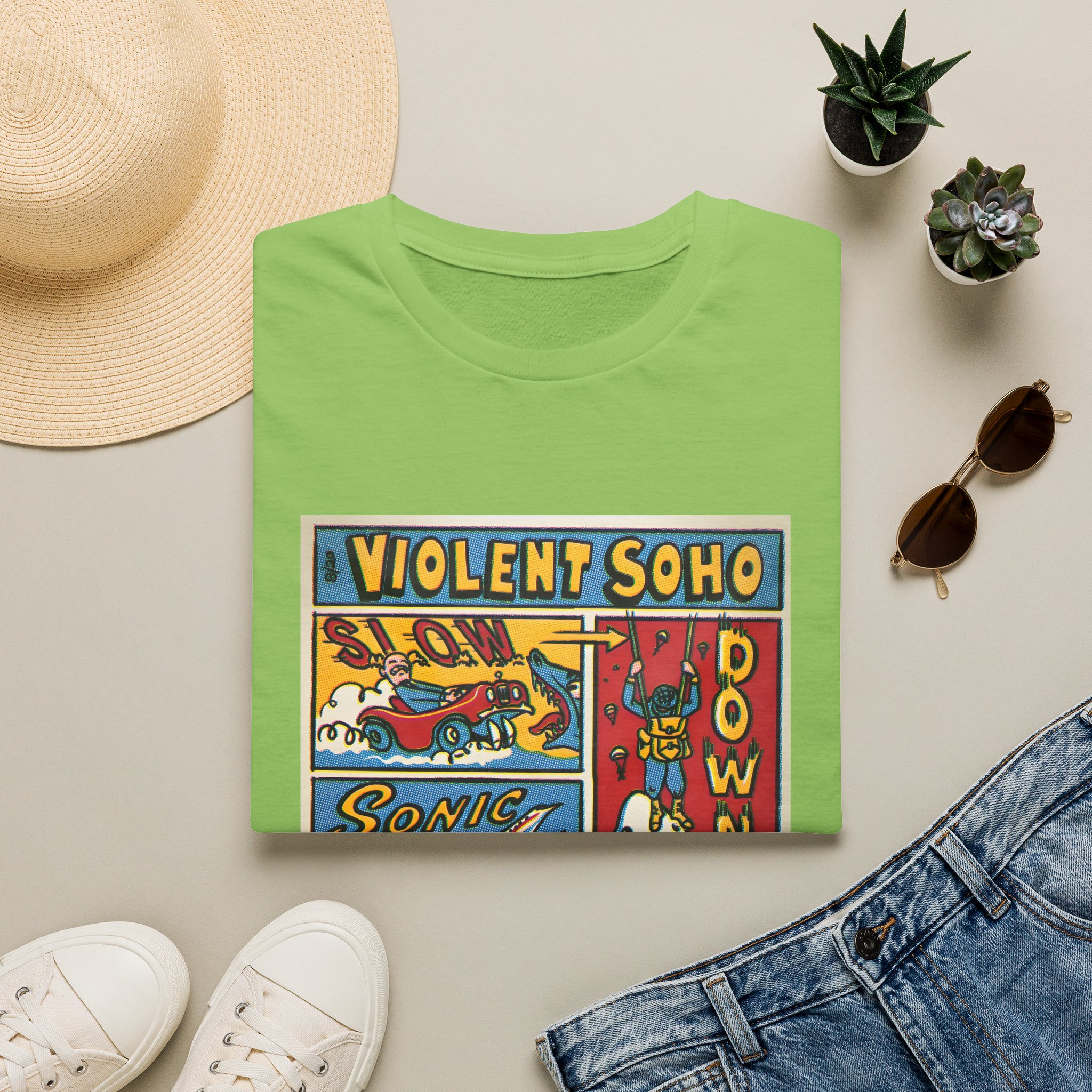 Violent Soho Slow Down Sonic Unisex Softstyle T-shirt - Image 33