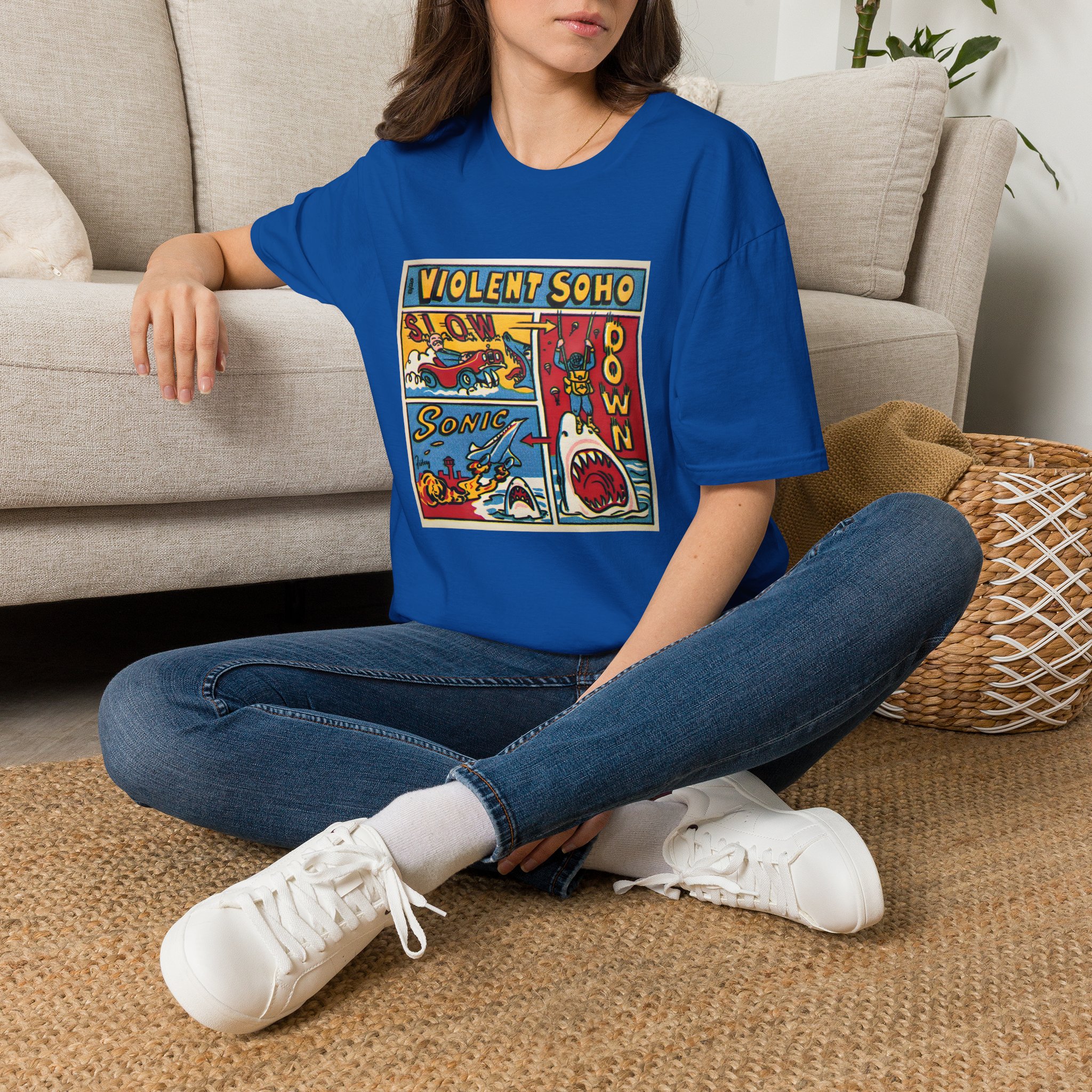 Violent Soho Slow Down Sonic Unisex Softstyle T-shirt - Image 26