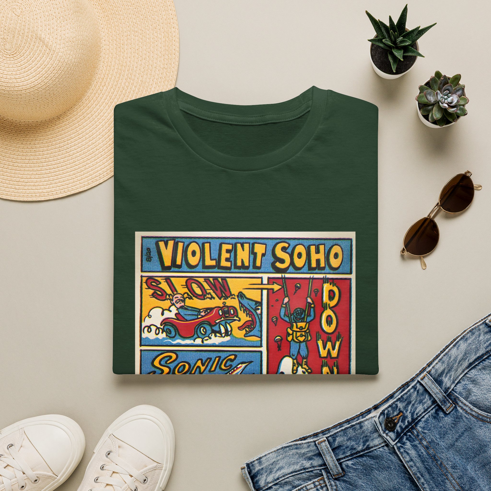 Violent Soho Slow Down Sonic Unisex Softstyle T-shirt - Image 21
