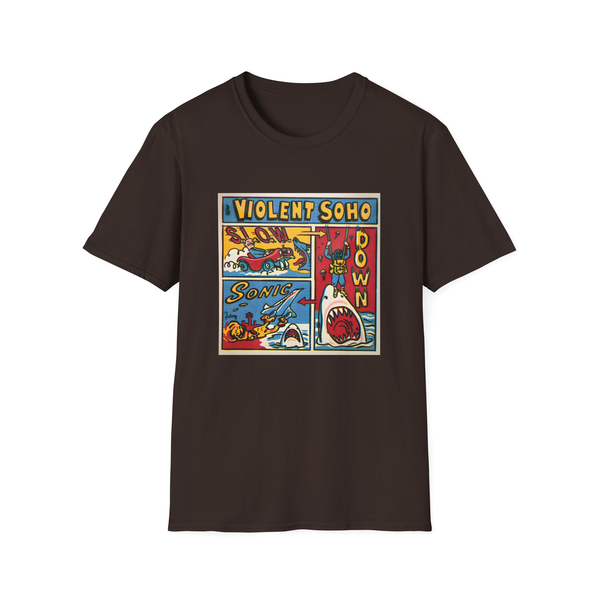 Violent Soho Slow Down Sonic Unisex Softstyle T-shirt - Image 19