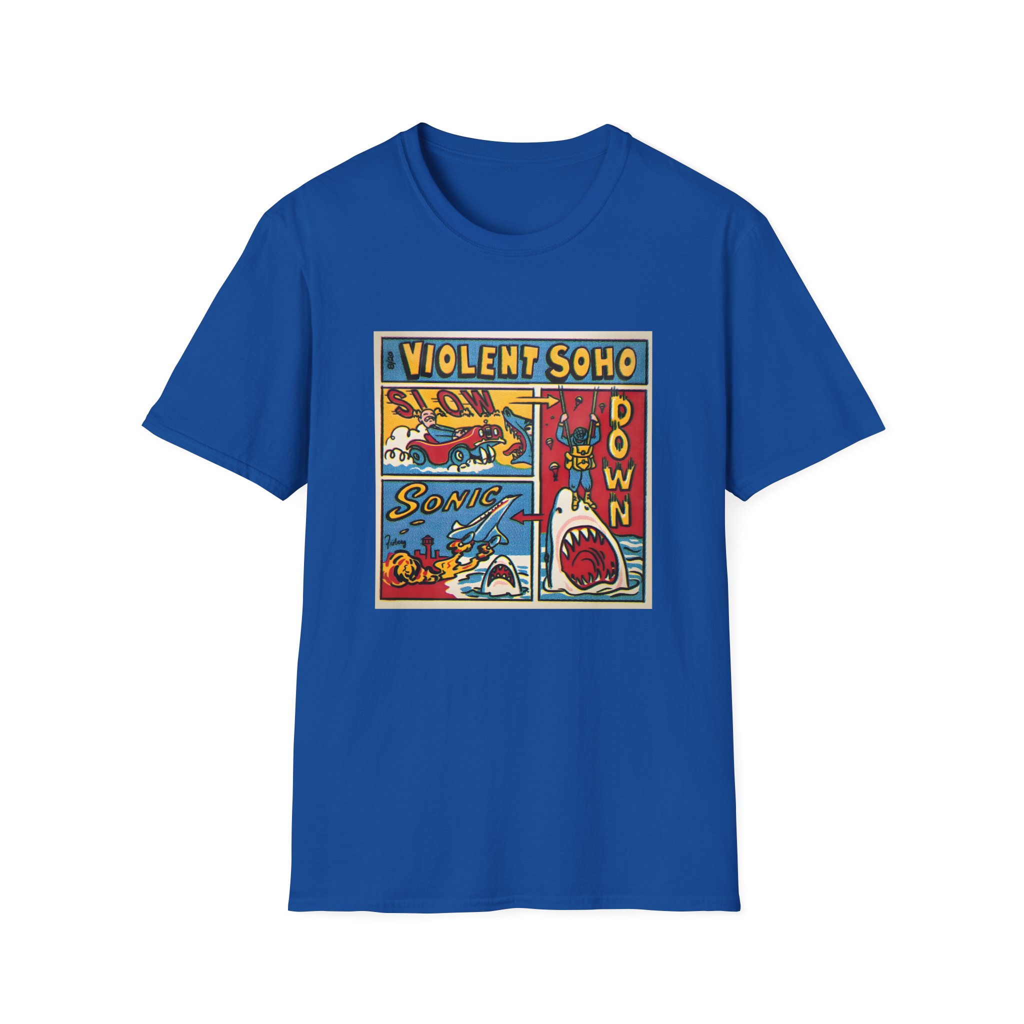 Violent Soho Slow Down Sonic Unisex Softstyle T-shirt - Image 27