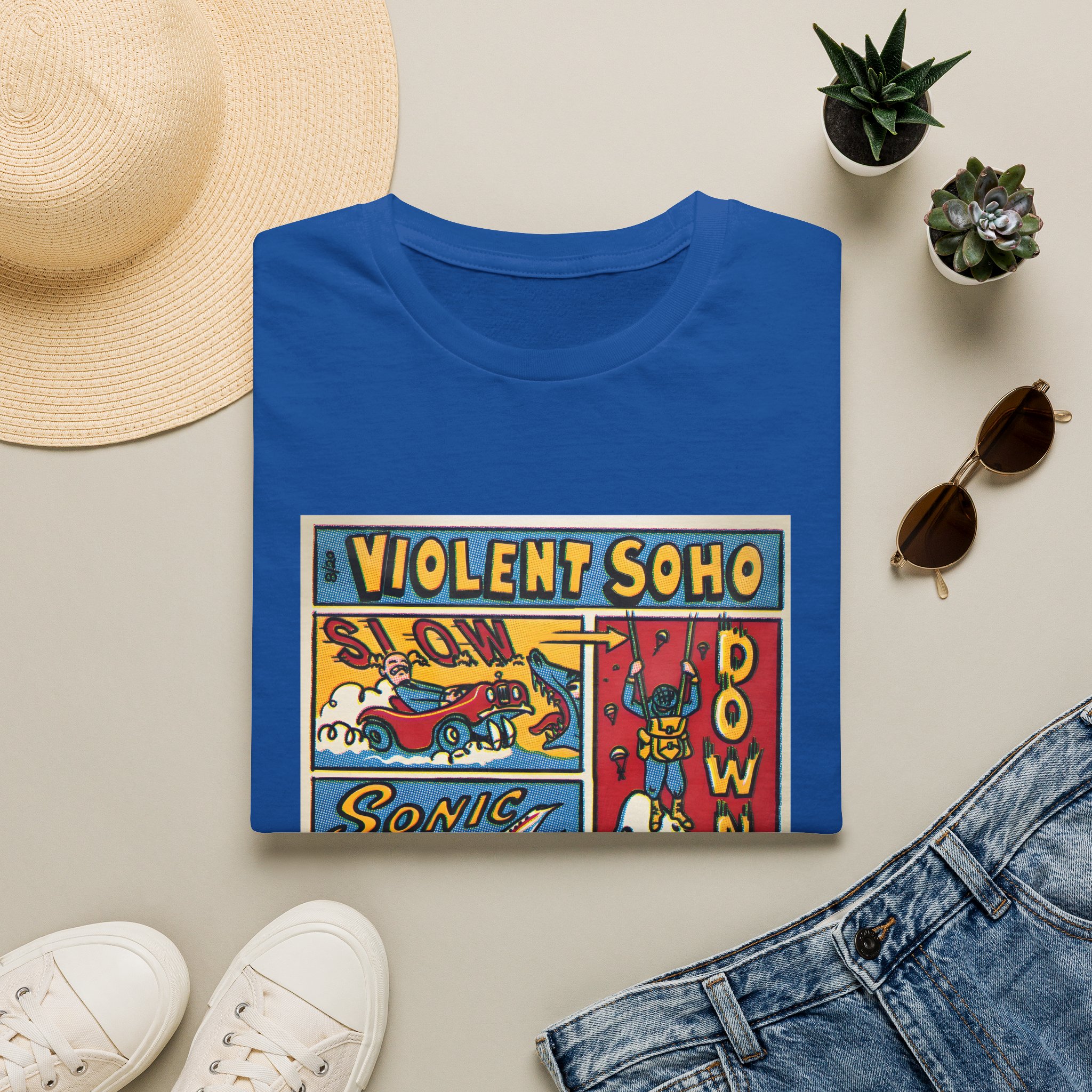 Violent Soho Slow Down Sonic Unisex Softstyle T-shirt - Image 25