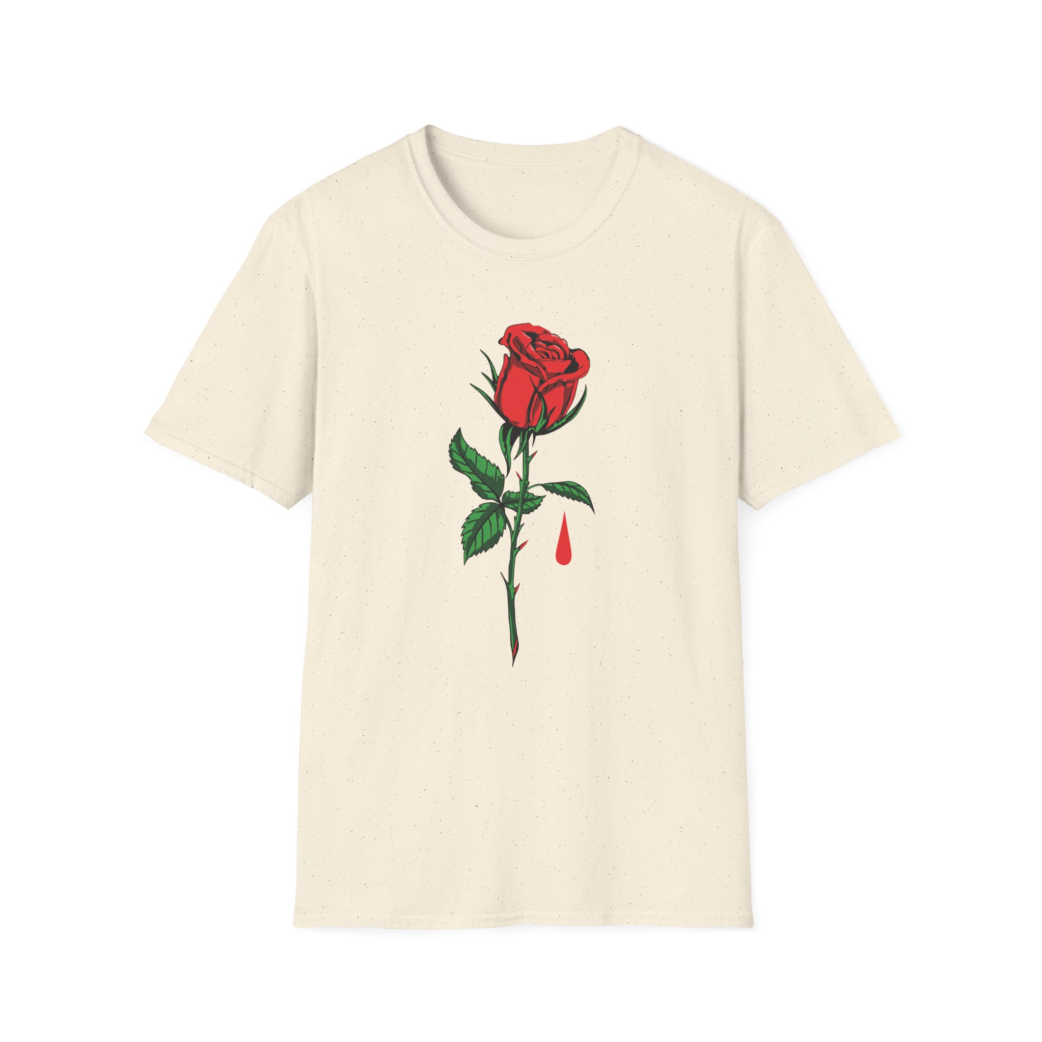 Blue October Big Rose Unisex Softstyle T-Shirt - Image 7
