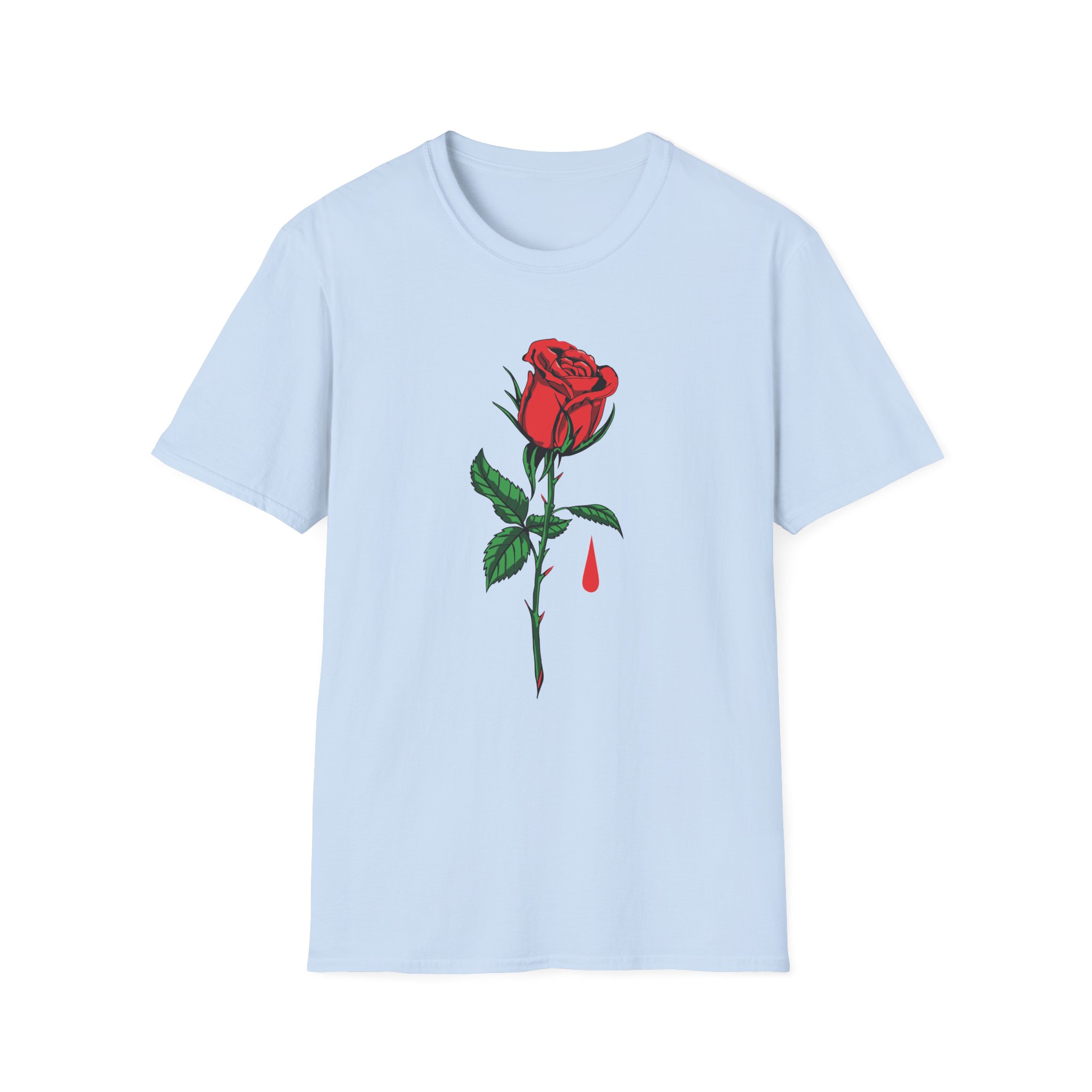 Blue October Big Rose Unisex Softstyle T-Shirt - Image 11