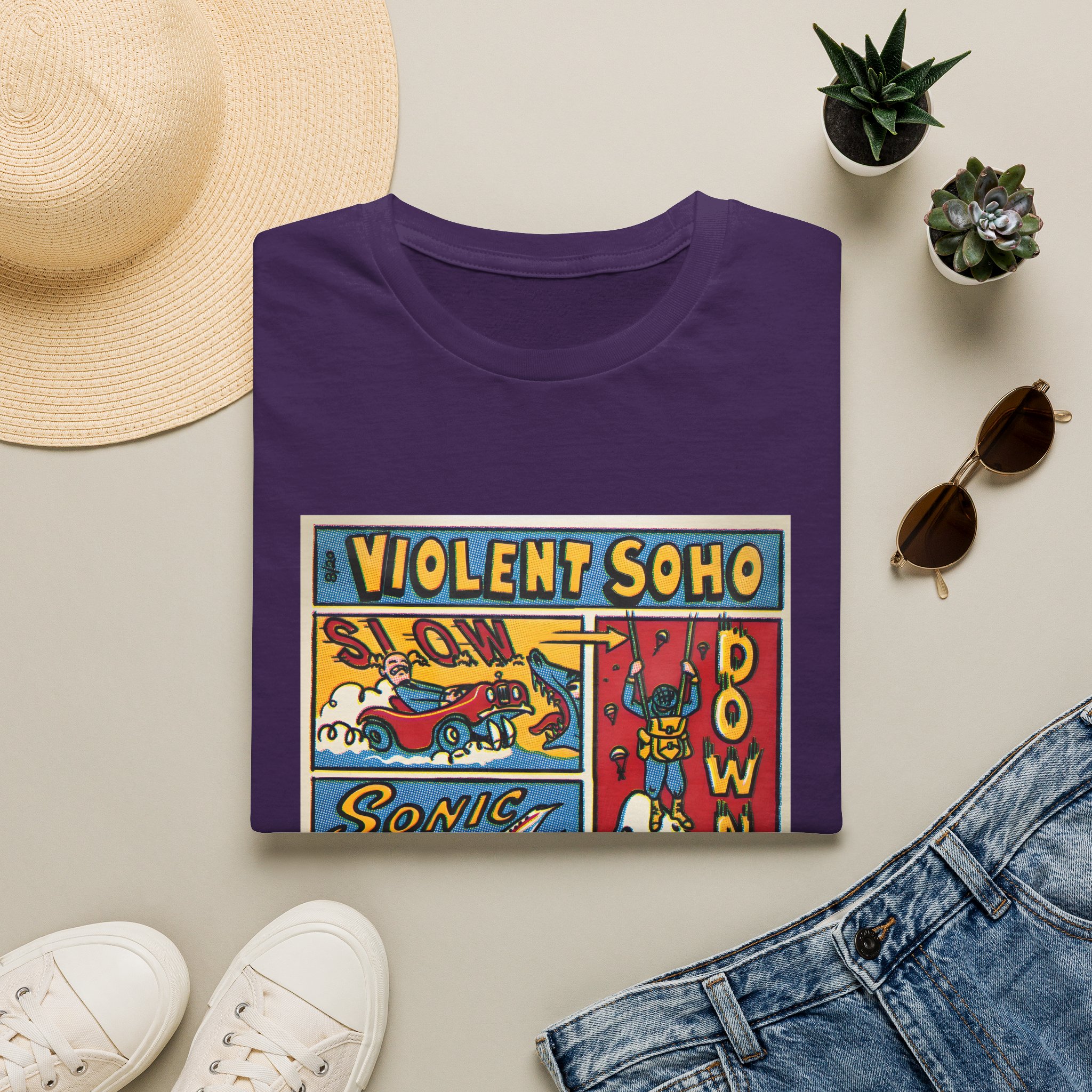 Violent Soho Slow Down Sonic Unisex Softstyle T-shirt - Image 29
