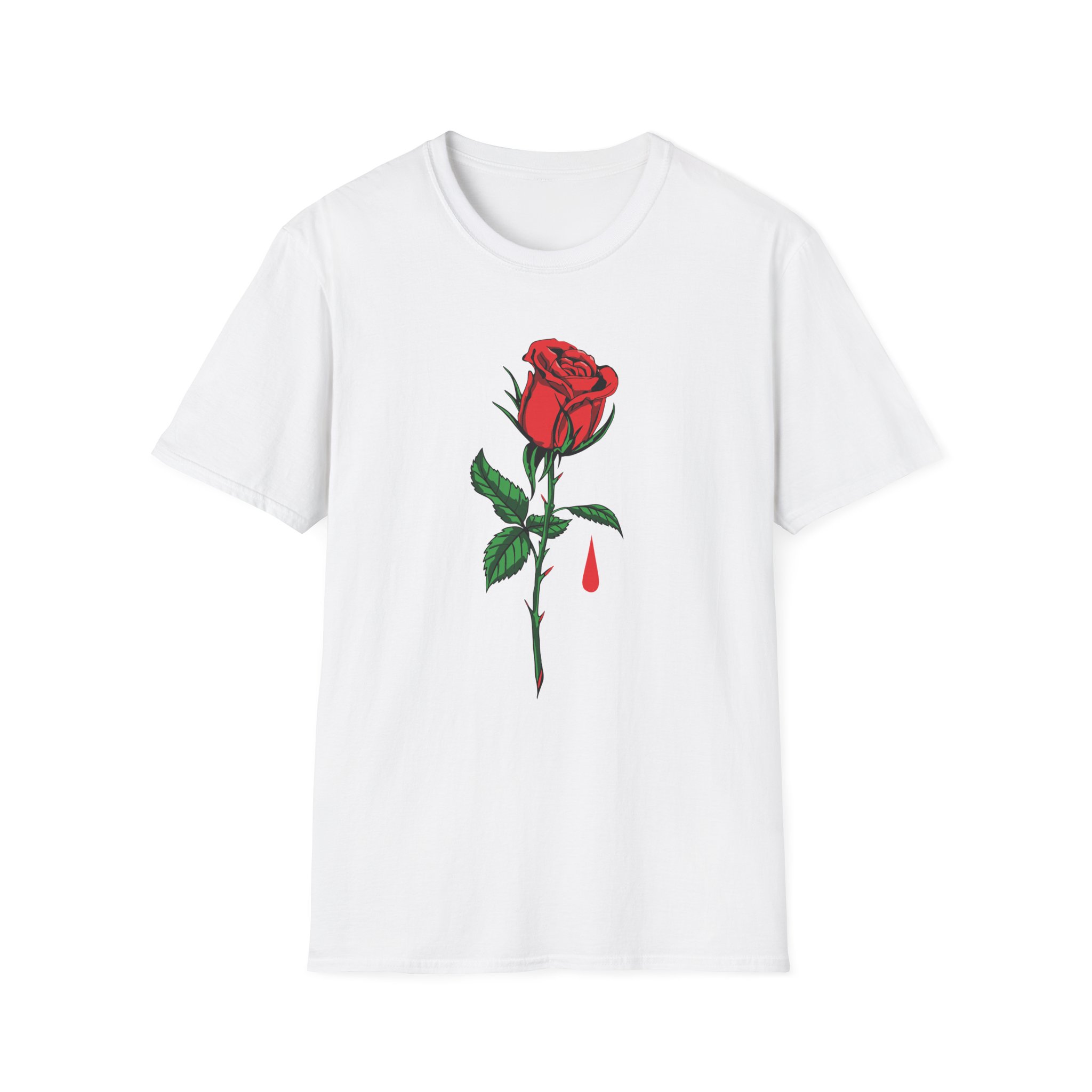 Blue October Big Rose Unisex Softstyle T-Shirt - Image 3