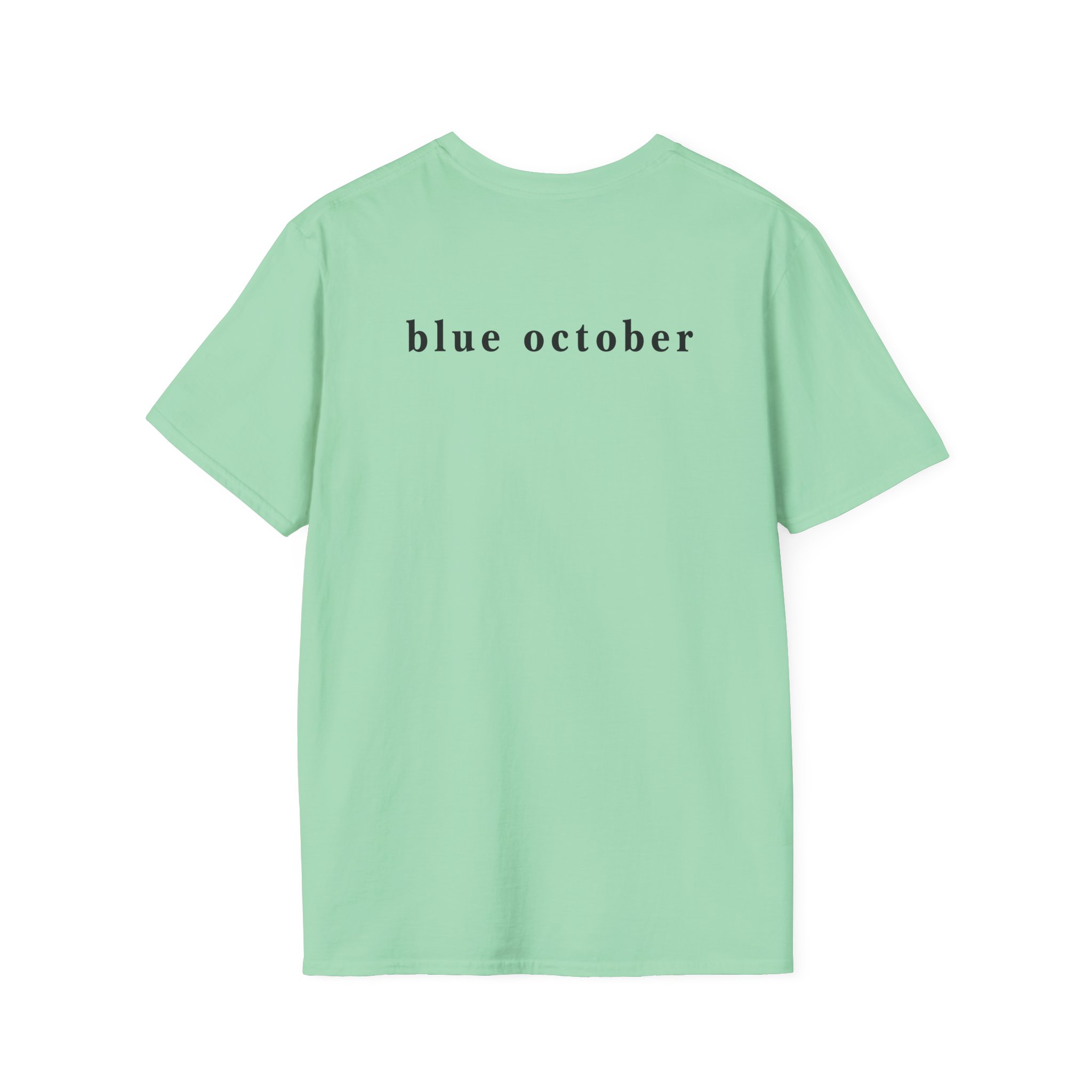 Blue October Big Rose Unisex Softstyle T-Shirt - Image 10