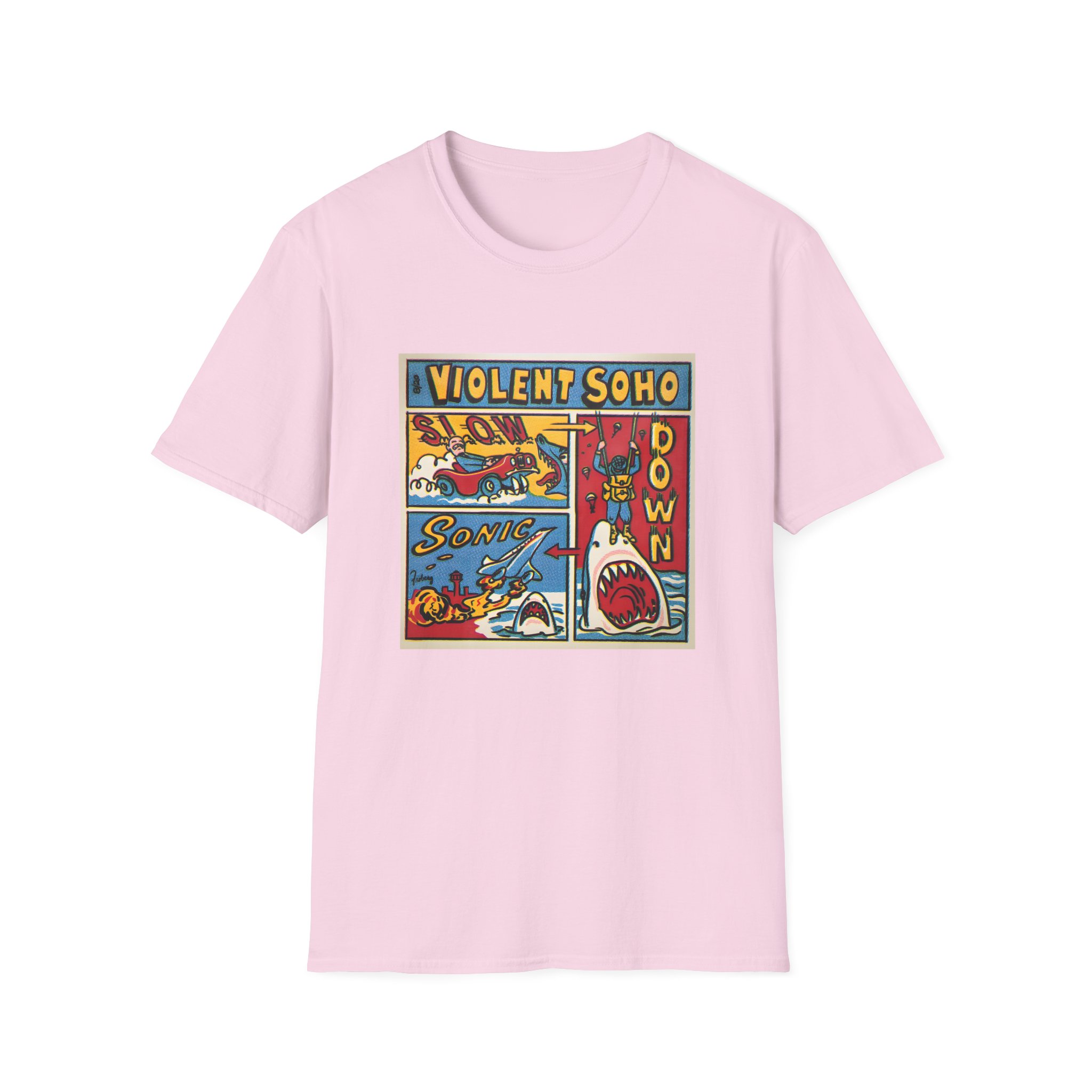 Violent Soho Slow Down Sonic Unisex Softstyle T-shirt - Image 15