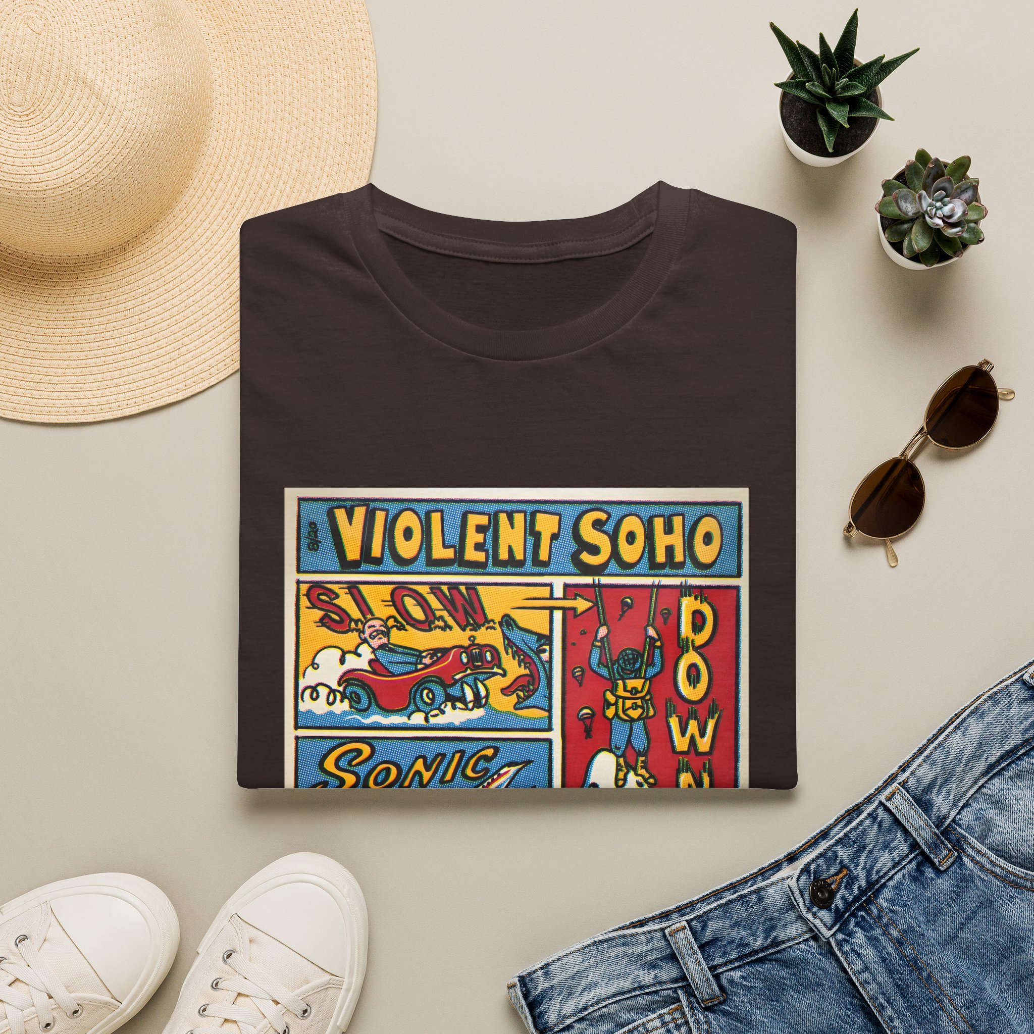 Violent Soho Slow Down Sonic Unisex Softstyle T-shirt - Image 17